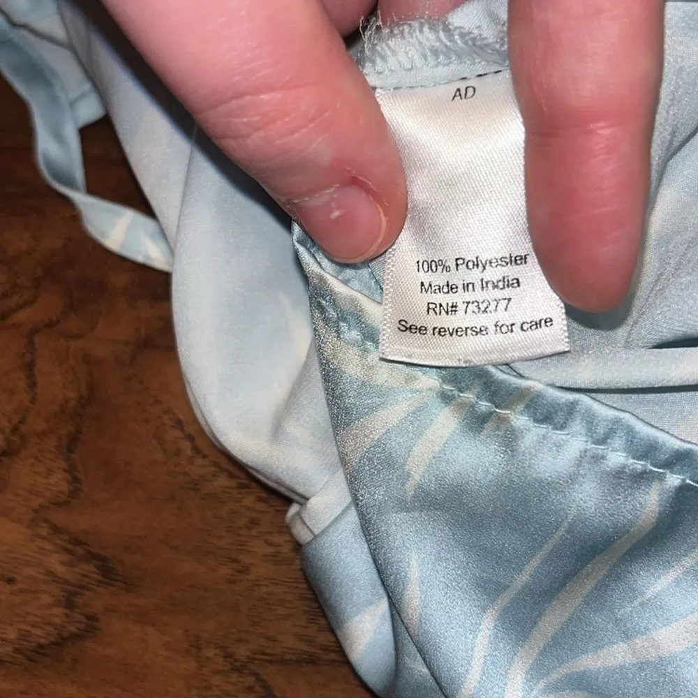 Women’s Lauren Conrad satin ruffle cami & short pajama set in spring vine sleep - Image 6