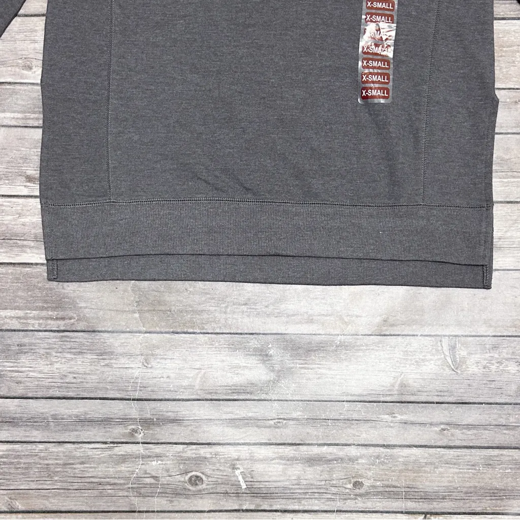 Wildfox Heather Grey Easy Does It Rainbow Distressed Print Sweatshirt XS NWT - Image 8