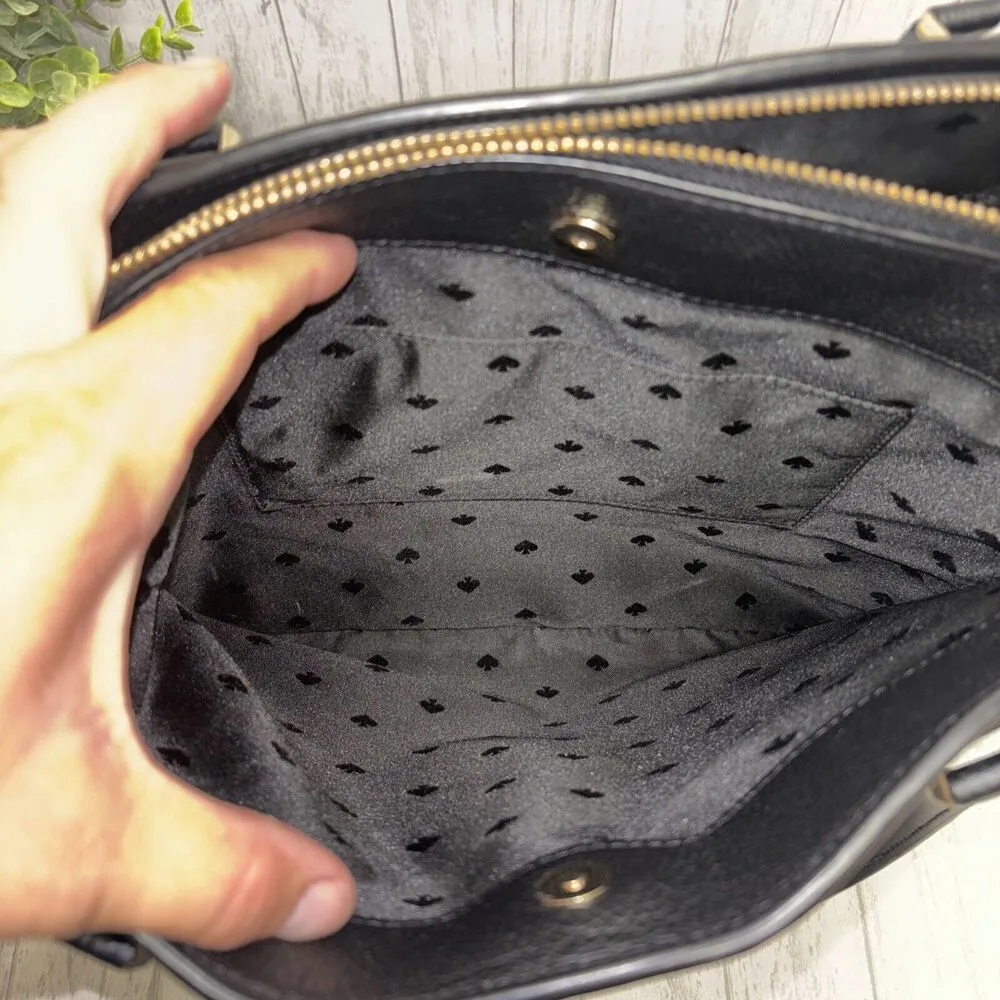 Women’s Kate Spade Monet Large Triple Tote Black Flawed - Image 9