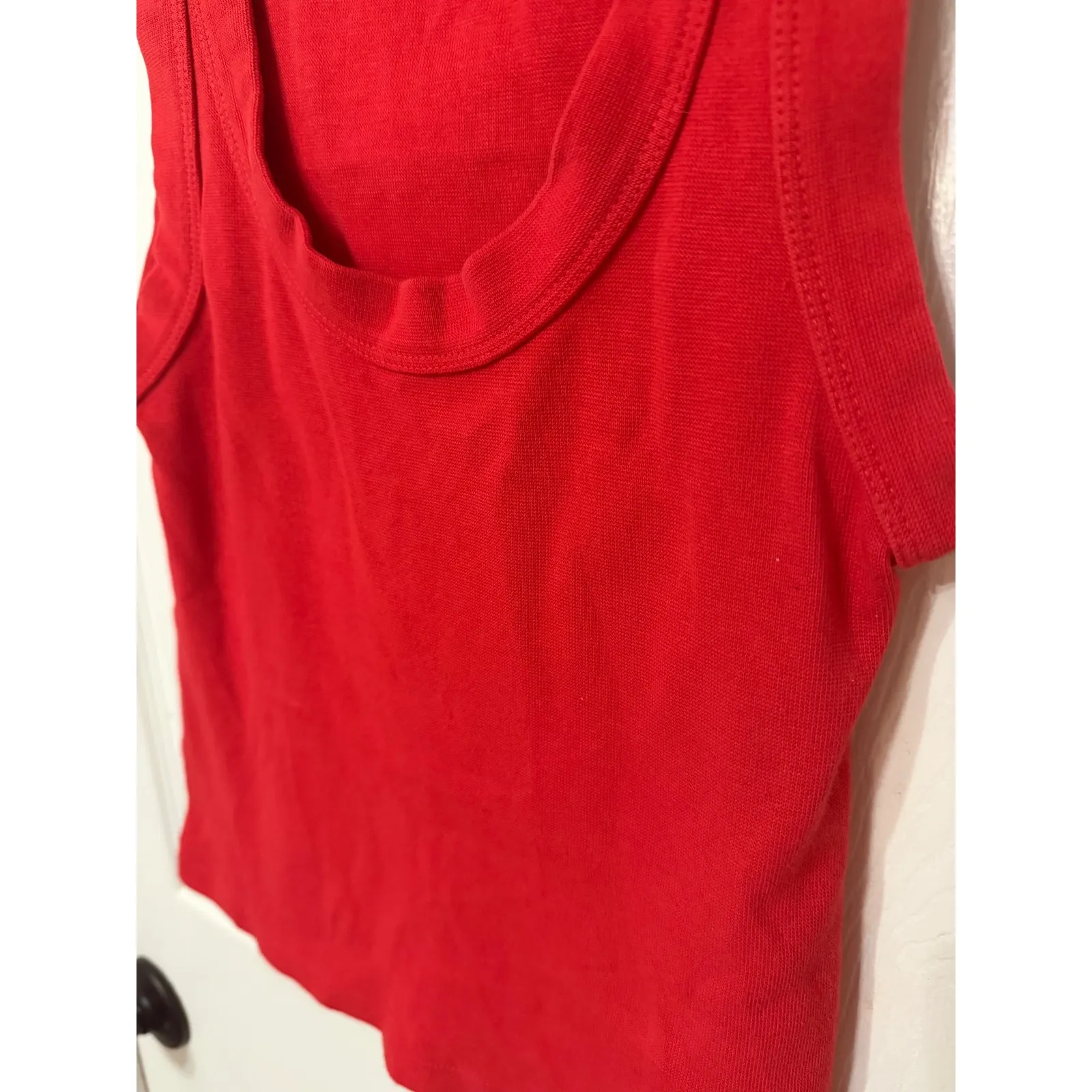Big Bud Press Bedroom Tank Top Red Scoop Neck XXS Cotton Spandex Made in LA - Image 3