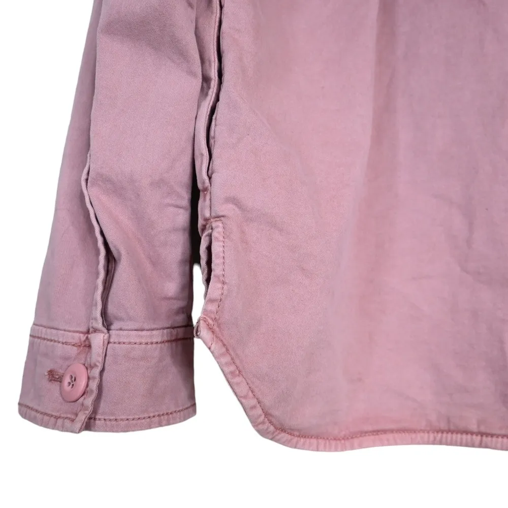 GAP Womens M Dusty Pink Core Shirt Jacket Shacket - Image 6