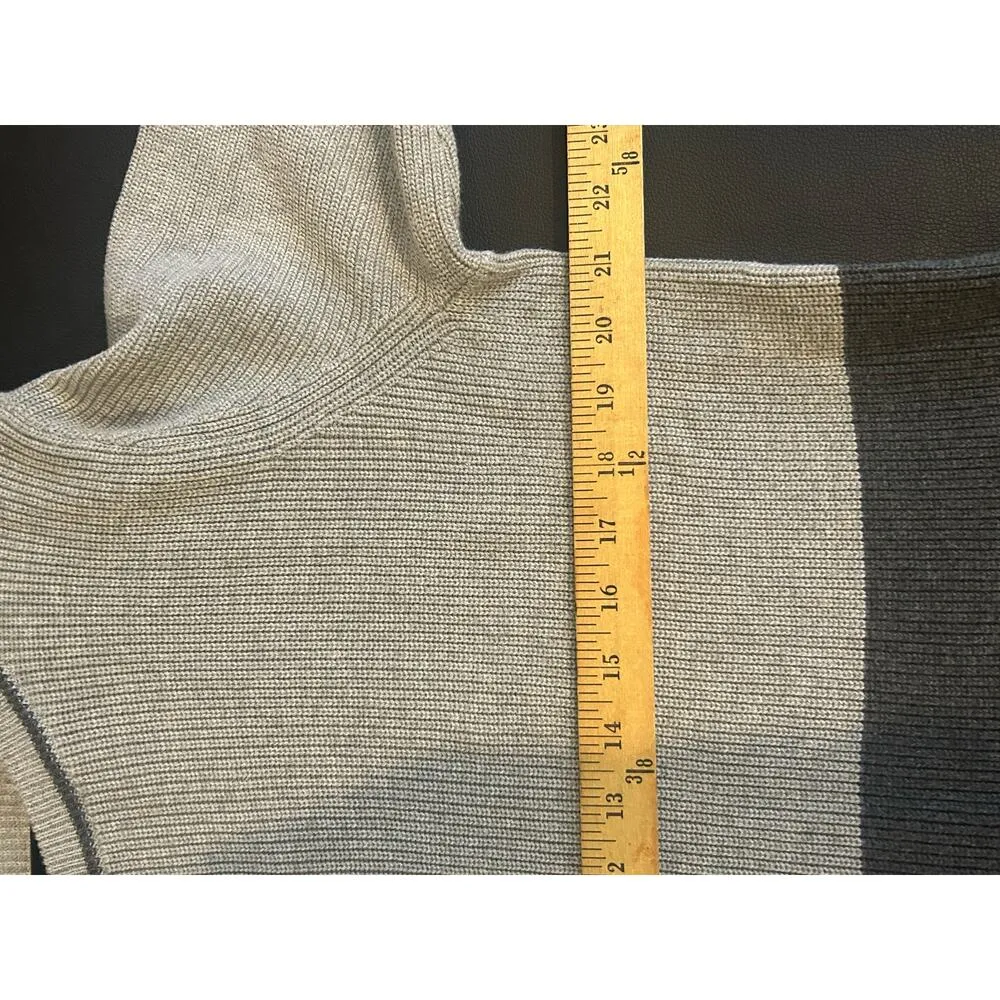 Lands End Knit Tunic Sweater Size Large L Scroop Neck Gray Slate Gray Classic - Image 7