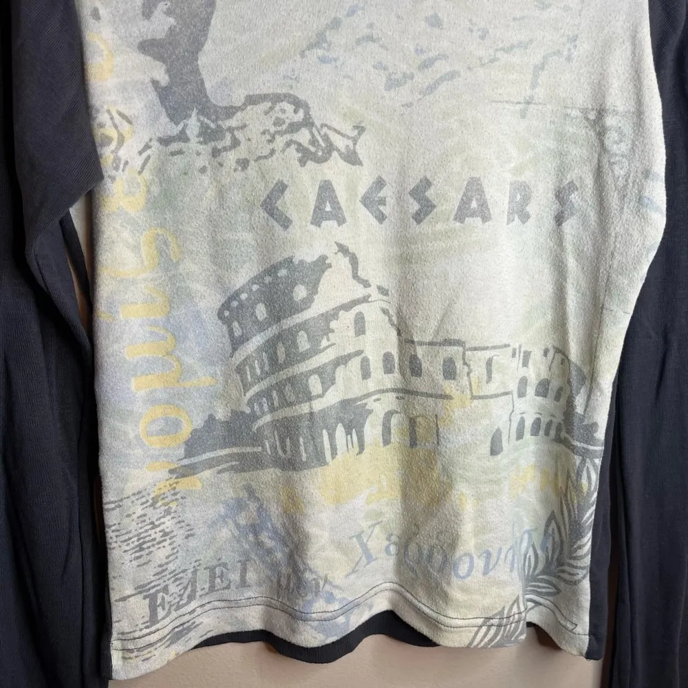 Caesars Palace Y2K EUC Ladies Long Sleeve Tshirt Size M - Image 4