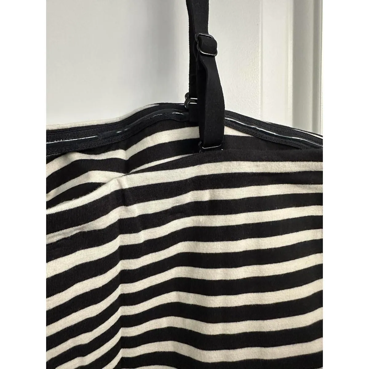 Gap CloseKnit Crop Tube Top Cotton Blend Black Cream Stripe NWT XL - Image 6