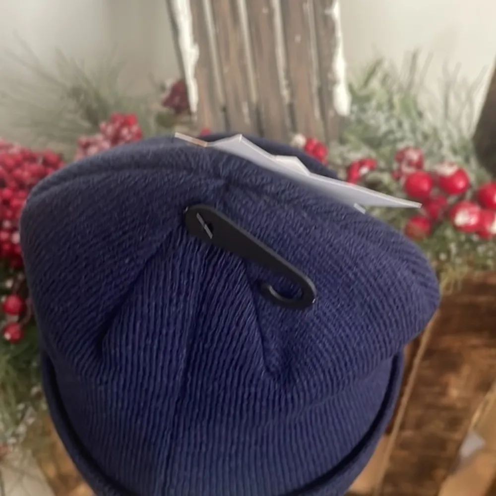 Timberland beanie unisex Navy Blue outdoors workwear casual classic hat NWT OS - Image 4