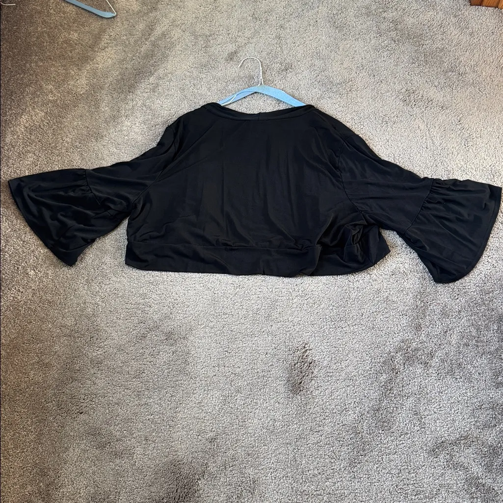 Periwinkle Black Bell Sleeve Blazer SIZE 3X🎟️ - Image 5