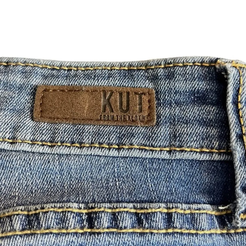 Kut from the Kloth Women's Jeans Toothpick Skinny Distressed Mid Rise Size 8 - Image 5