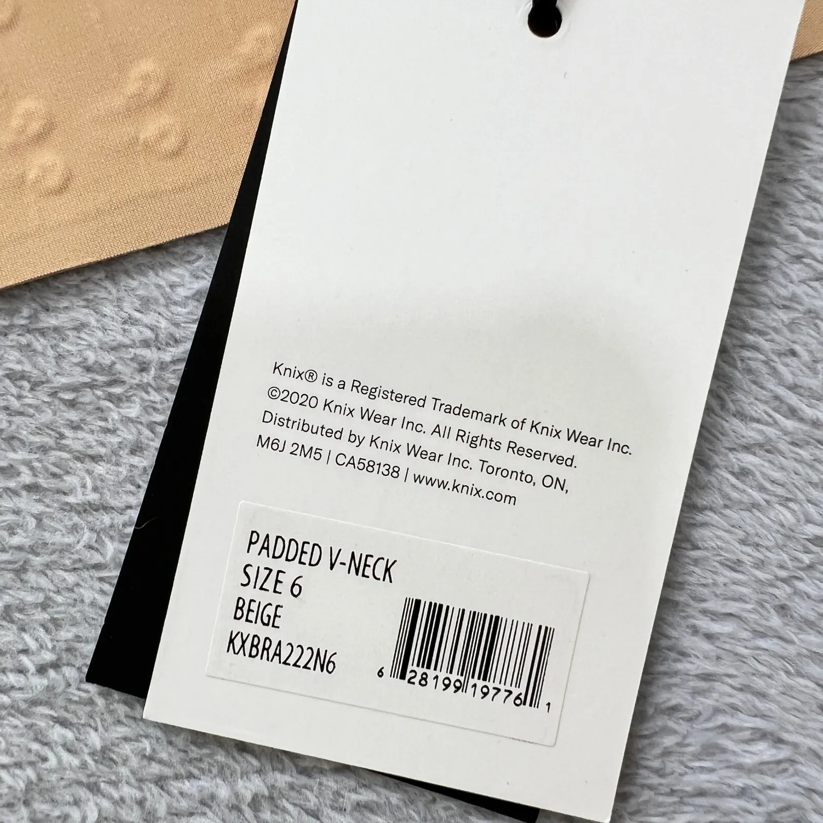 Knix Nude Wireless Bra Women's Sz 6 Seamless Stretch Adjustable Comfort Everyday Tan - Image 5