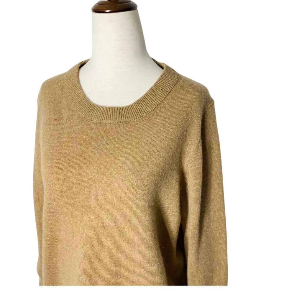 J. CREW Tan Cashmere 3/4 Sleeve Sweater - Image 3