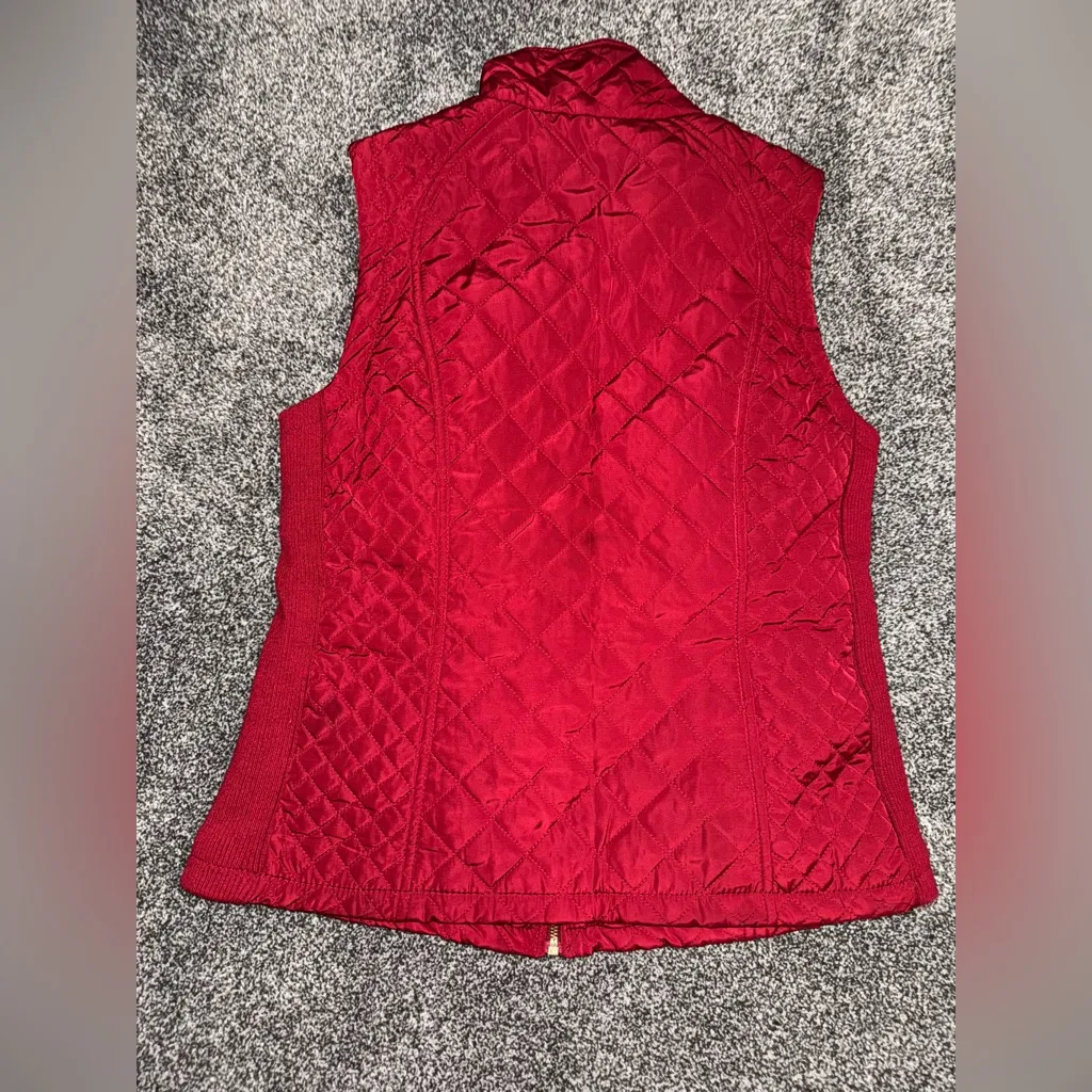 Adrienne Vittadini Red Quilted Vest - Image 2