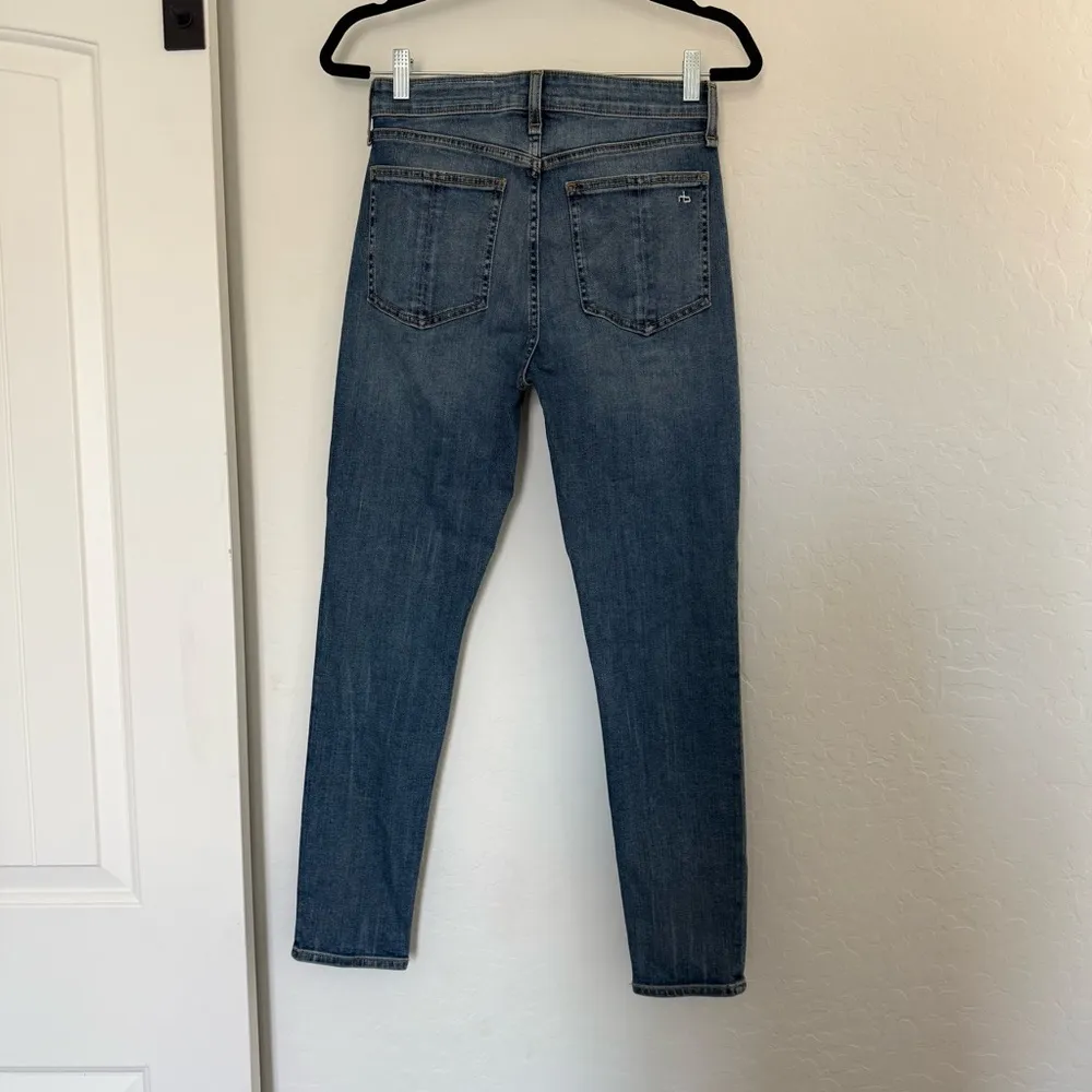 Rag & Bone Nina High Rise Ankle Skinny Jeans Classic Casual Luxury Denim Pants - Image 2