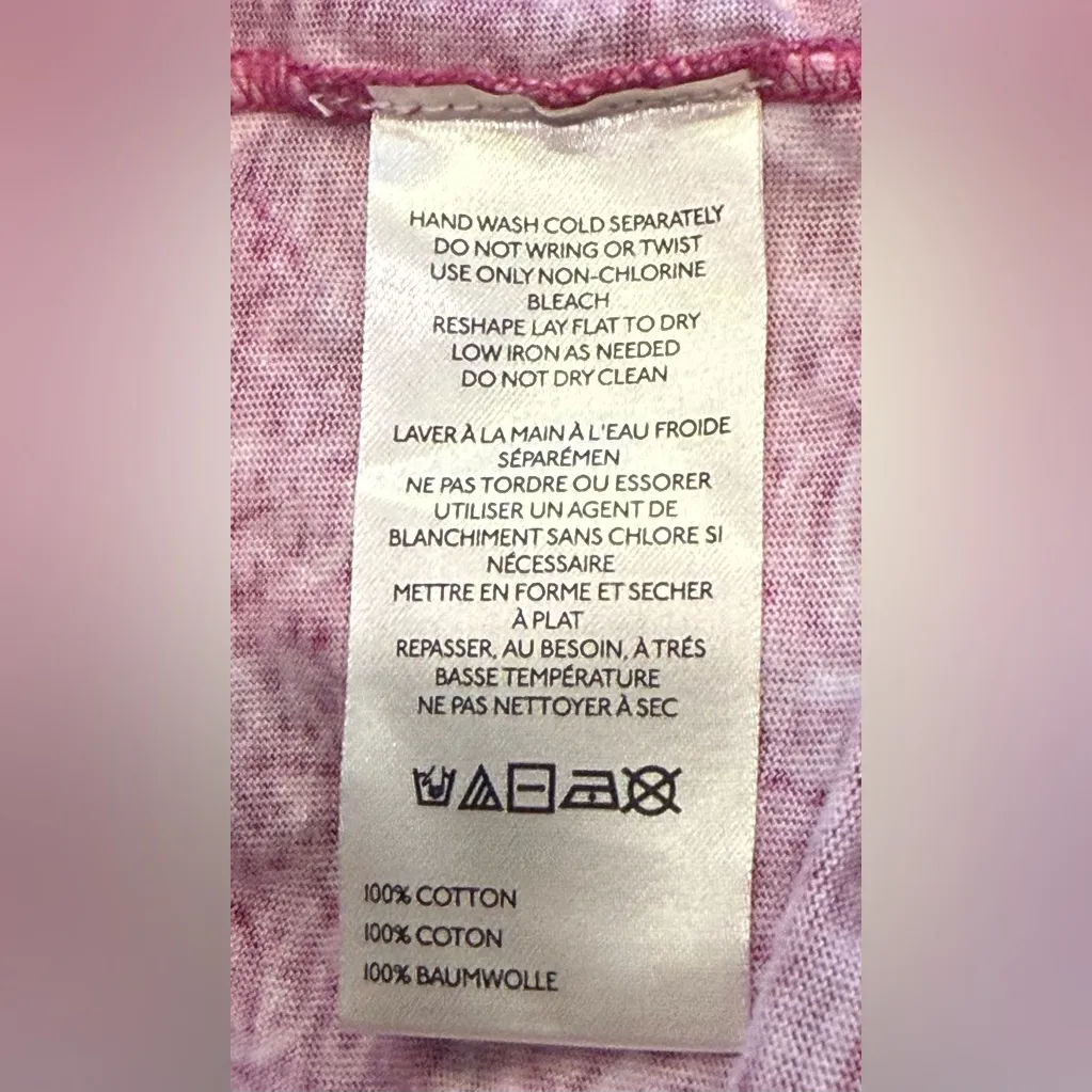 NWOT‎ Free People We The Free Nina Printed Tee Shirt in Magenta Combo XS - Image 8