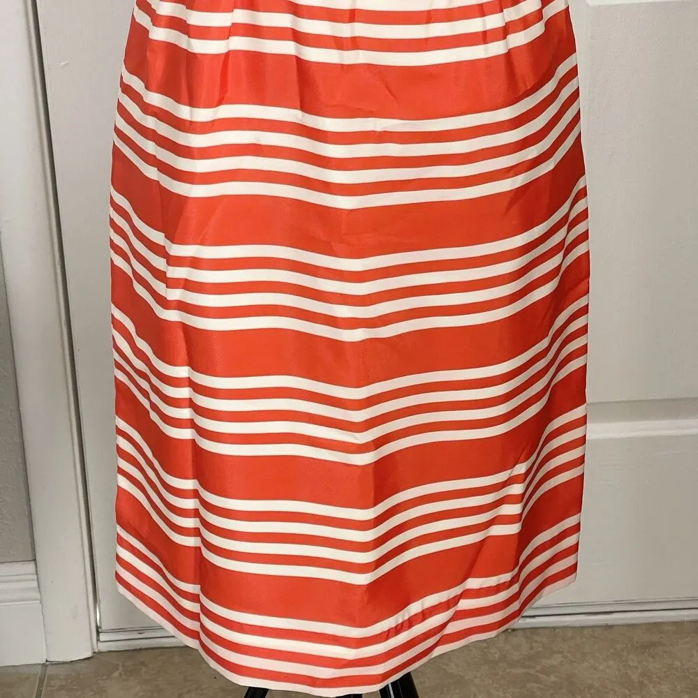J. Crew dress Size 0 Womens Sleeveless Beach Preppy Casual Trendy Modern Summer Orange - Image 6