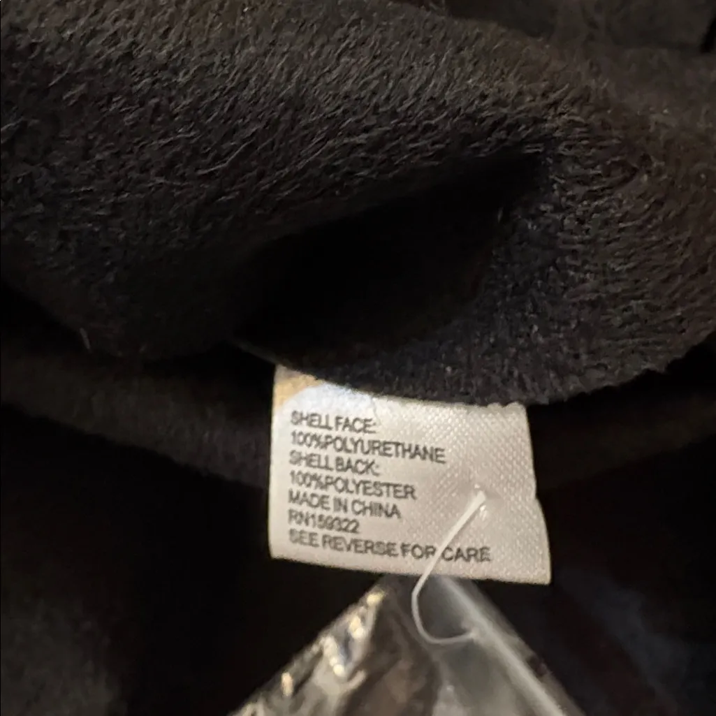 Evereve Elodie Black Vegan Leather Shift Dress Medium EUC Sleeveless Streetwear - Image 5