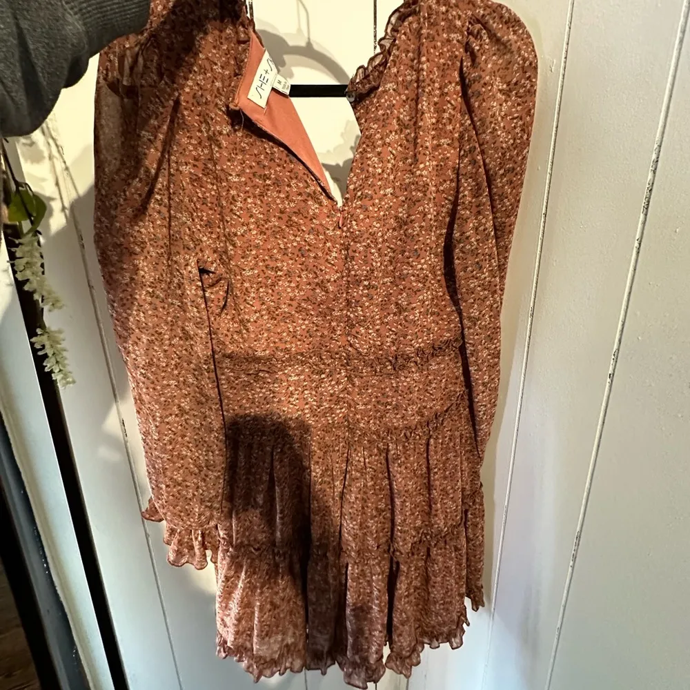 Women's Brown Floral Dress - Image 5