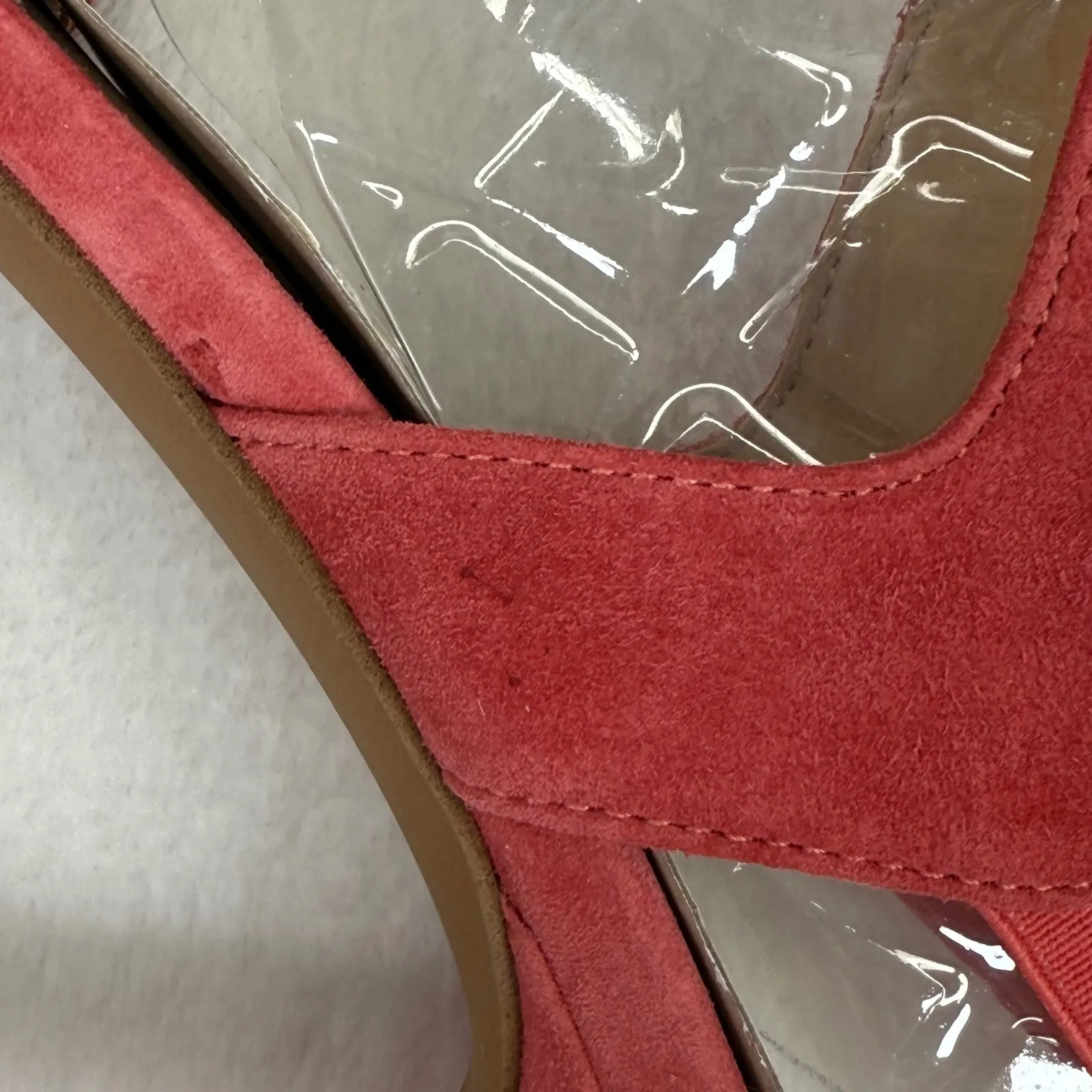 Franco Sarto Heels Coral Pink Suede Elastic Strap Pointed‎ Pumps Shoes Sz 8 READ - Image 11