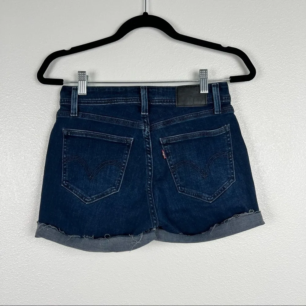 Levis‎ 529 Curvy Bootcut DIY Shorts Blue 27 - Image 3