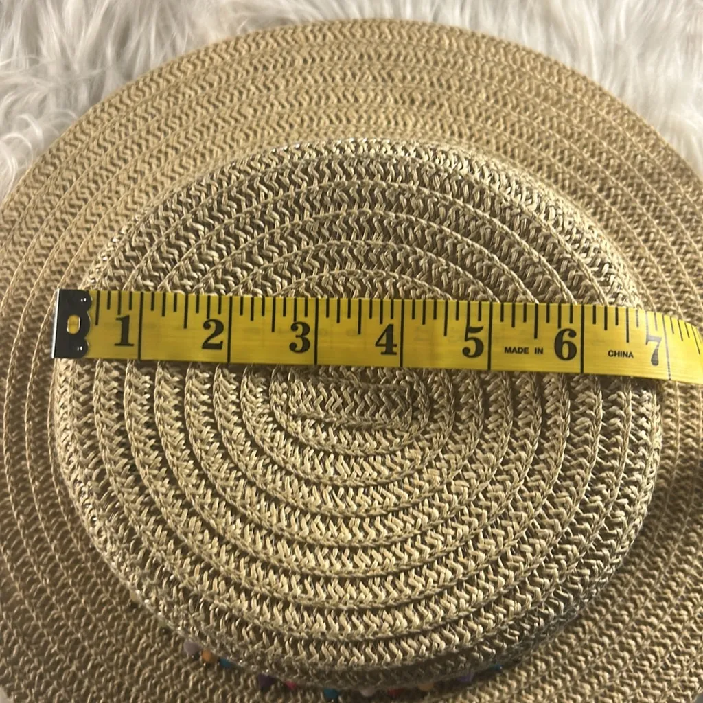 Steve Madden Straw Hat Steve Madden Colorful Pom-Pom Straw Hat - Image 10