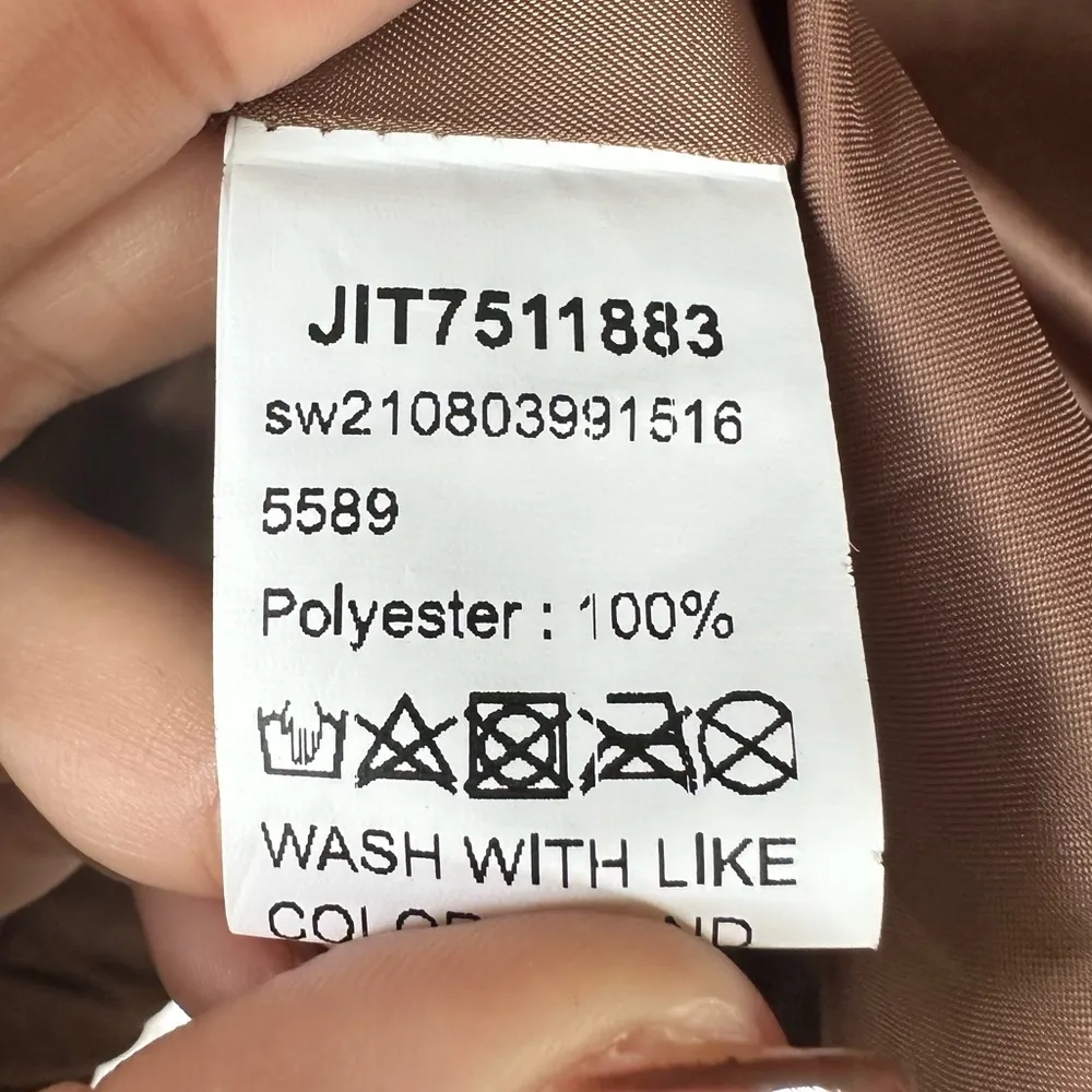 SHEIN Drop Shoulder Butterfly Chest Crop Puffer Zip Up High Neck Coat Jacket S - Image 11