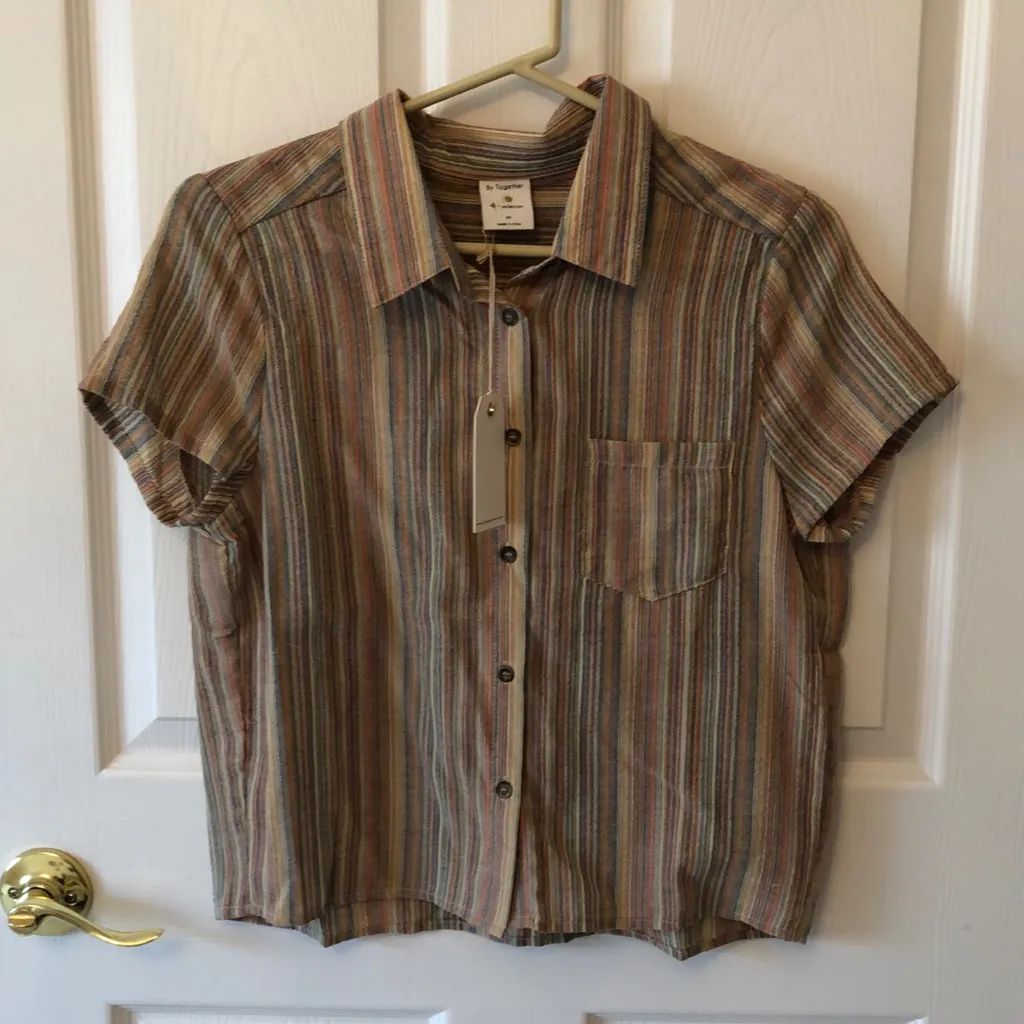 Vici Albuquerque striped button down - Image 6