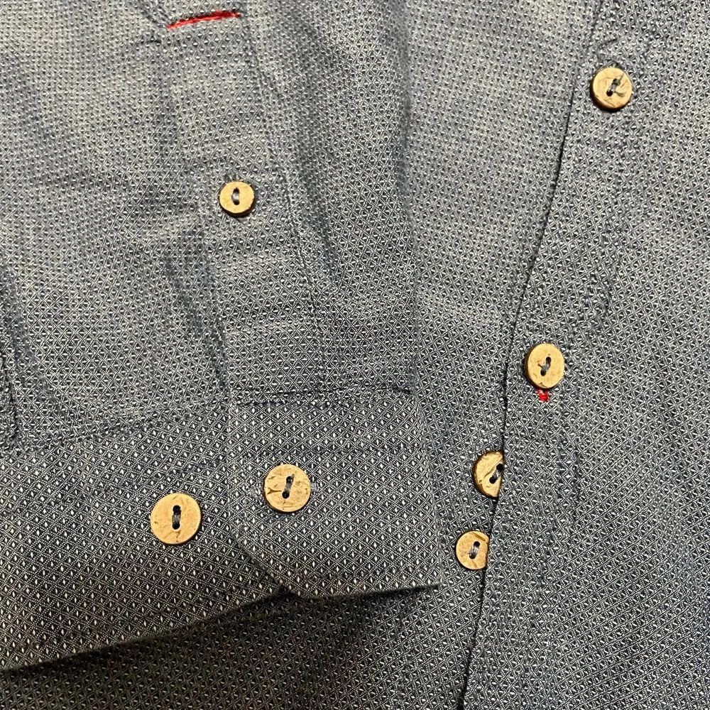 La Bottega Abbigliamento Womens Button Down Shirt XXL Blue - Image 4