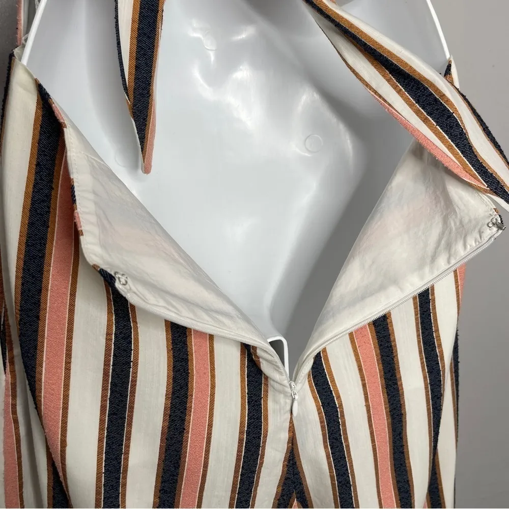 ADELYN RAE Gidget Striped Woven Sleeveless Tie Back Cropped Jumpsuit Size Small - Image 11