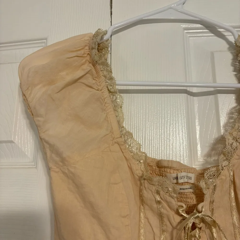 UO Cream Lilly Tie-Front Playsuit - Image 4