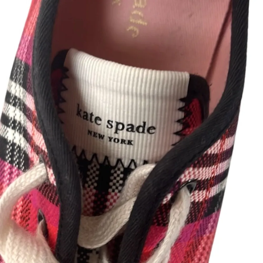 EUC Kate Spade Vale Plaid Sneakers Size 6 - Image 7