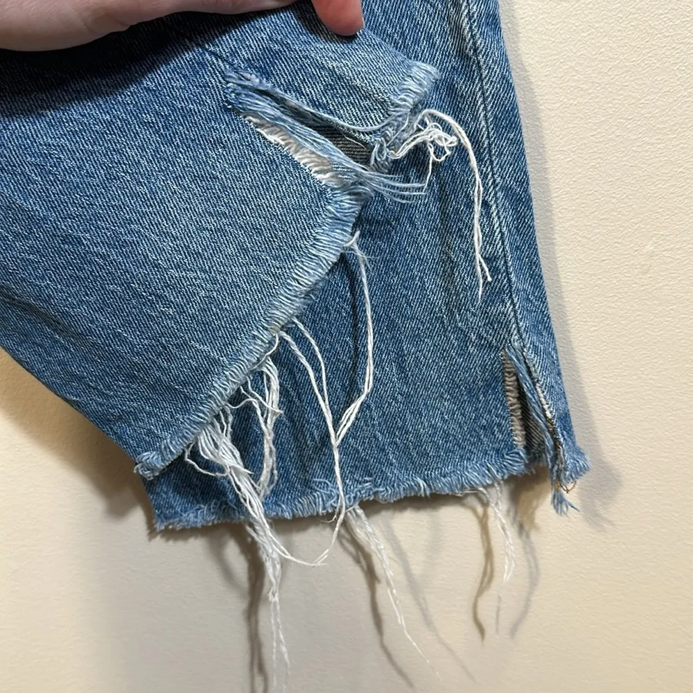 Madewell The Curvy Perfect Vintage Raw Hem Distressed Jean Women Blue 23T Tall - Image 3