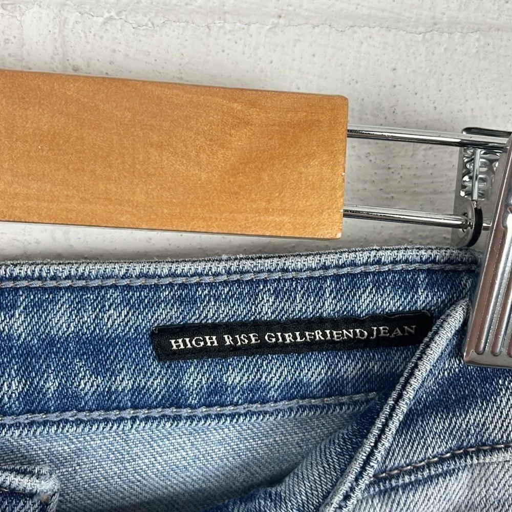 Abercrombie & Fitch high rise girlfriend patchwork jean - Image 3