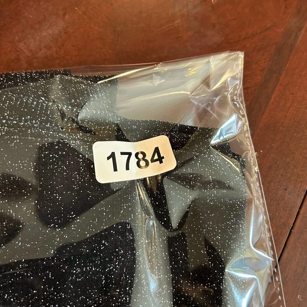 Akalnny Top Womens Large Black Sleeveless Glitter Mesh‎ Slim Fit Tank Party NEW - Image 11