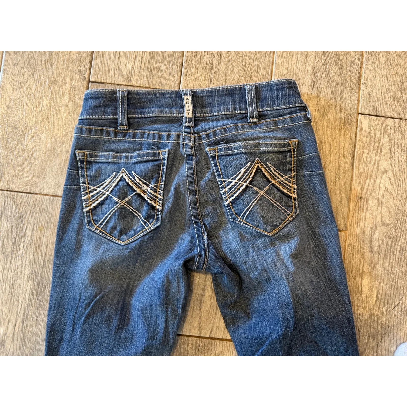 Ariat REAL Denim Jeans Bootcut 28 Long Boot Size 28L Western Jean Cowgirl FrAy - Image 13