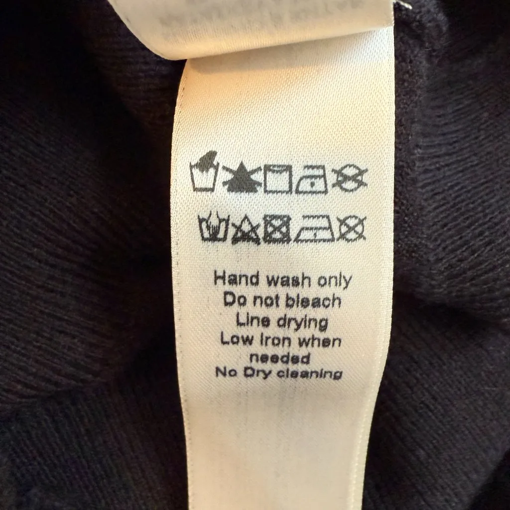 7 For All Mankind Crewneck Puff Sleeve Knit Sweater Women's XXS Black Preppy NWT - Image 13