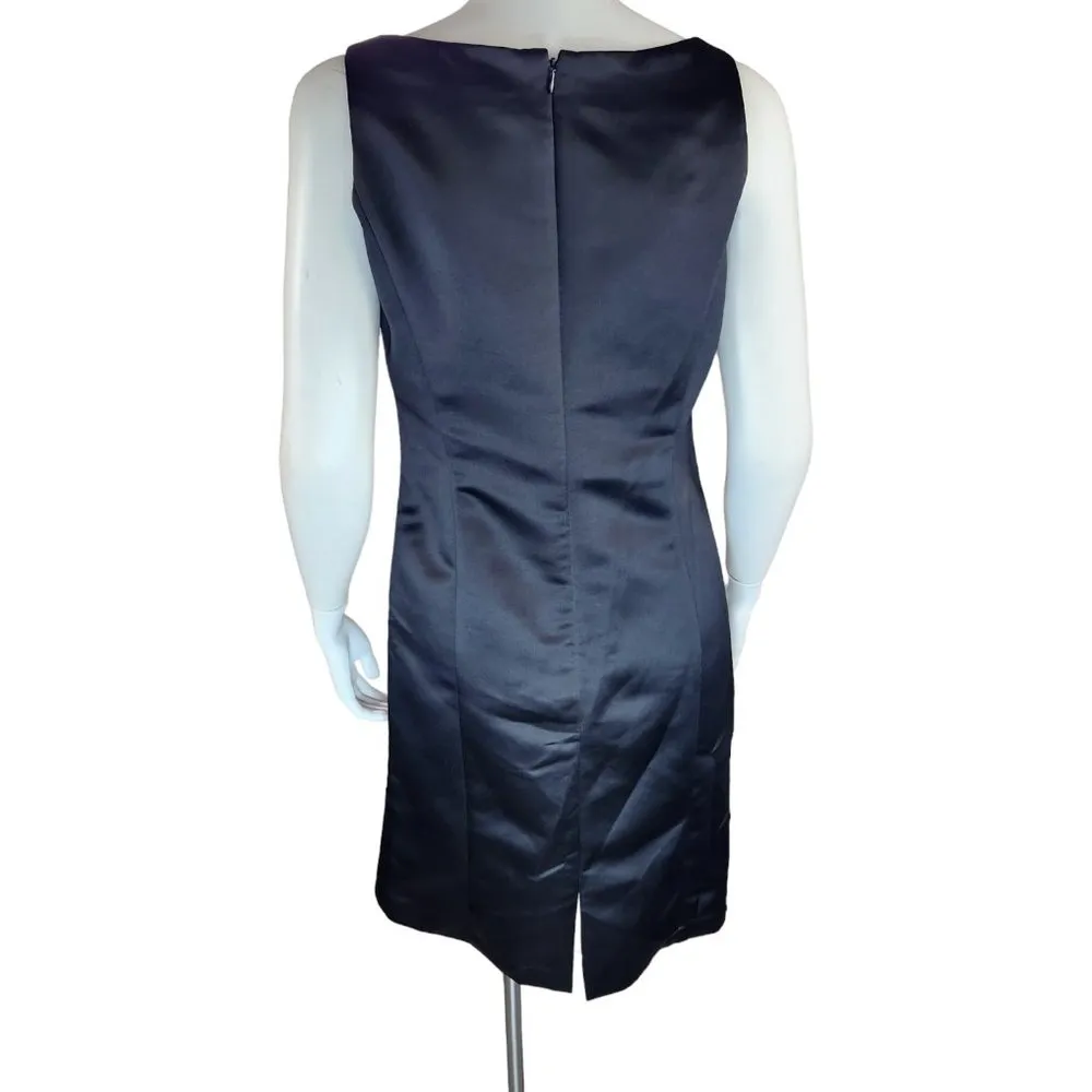 Tahari Womens 6 Black Sleeveless Sheath Midi Cocktail Dress Lined Formal - Image 18