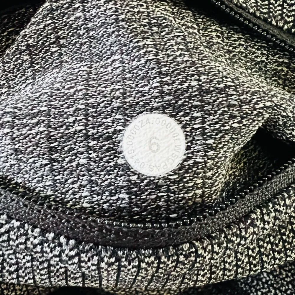 LULULEMON ATHLETICA Knit Heathered Black Speed Up MR Tight 28" Leggings - US 6 - Image 8