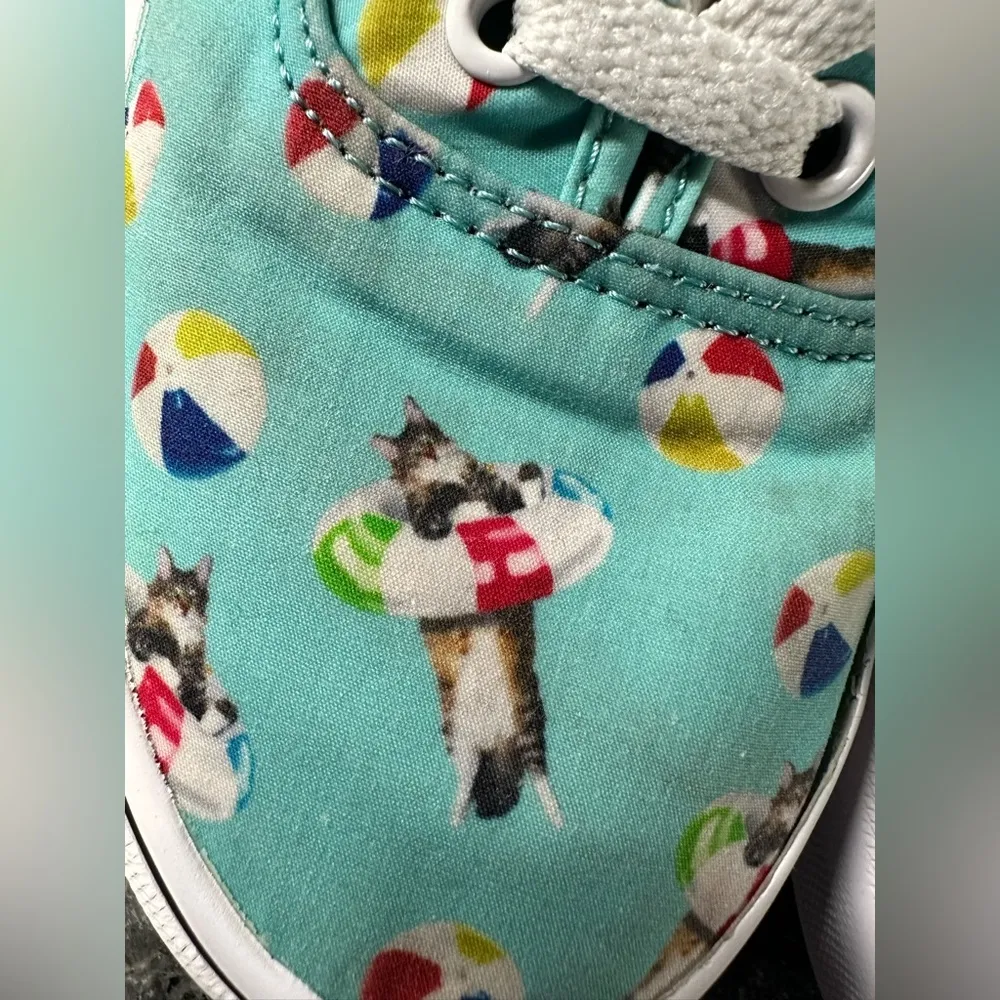 Vans Limited Edition Cats Pool Party Vibes Canvas Low Top Sneaker Shoes Size 8 - Image 3