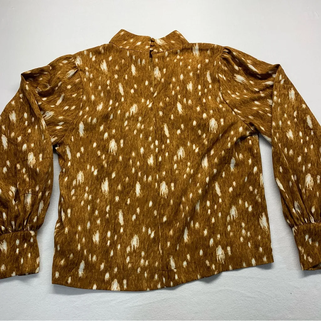 Apt. 9  Brown and White Patterned Top - Image 13