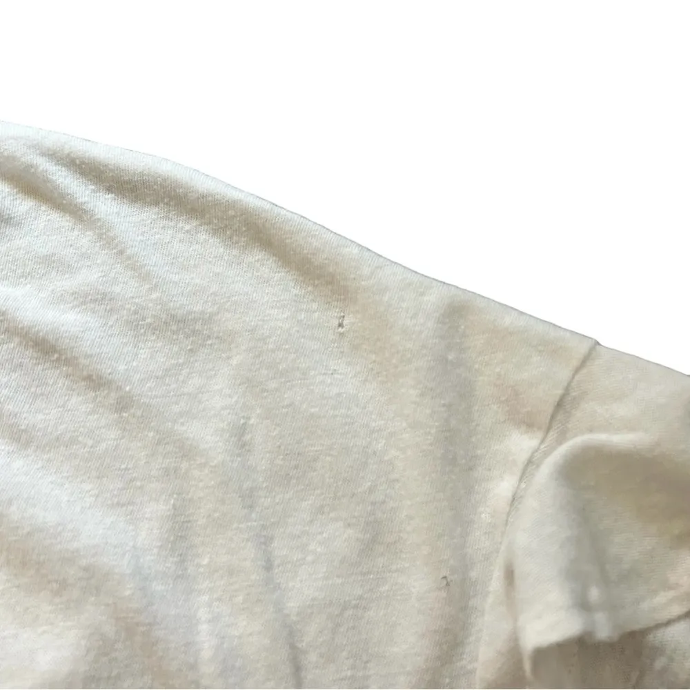 White Short Sleeve Drawstring Crop Top with Bows - Image 3