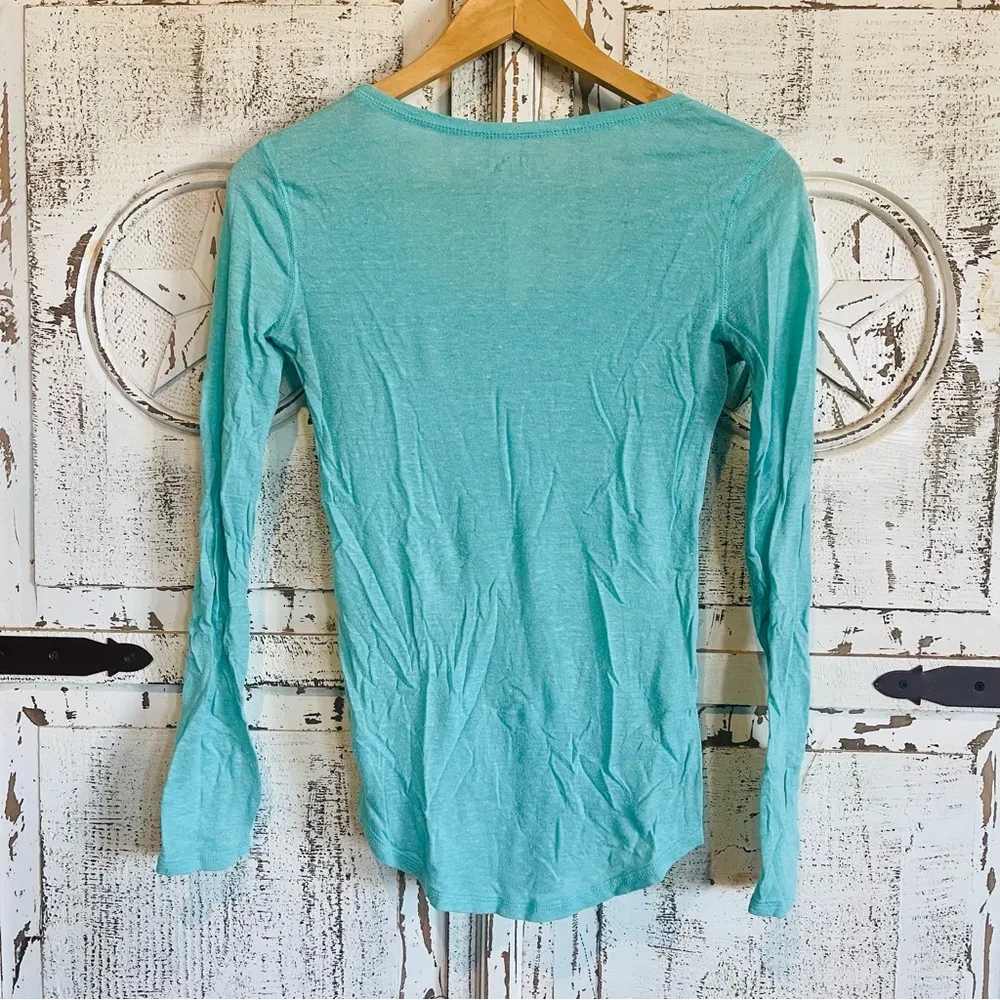 Women's Aqua Long Sleeve Top - Image 3