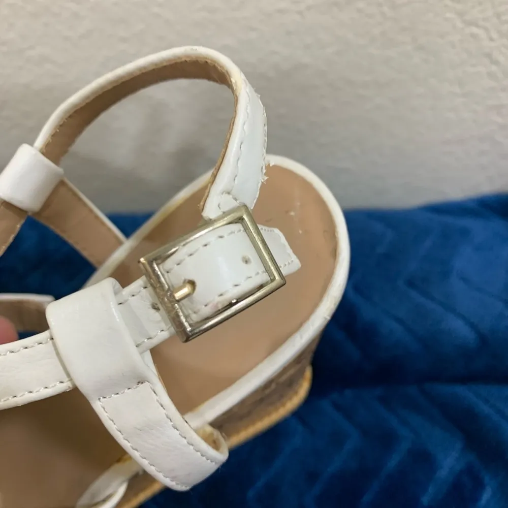 ❤Z01-Call it spring white cork heel wedges - Image 5