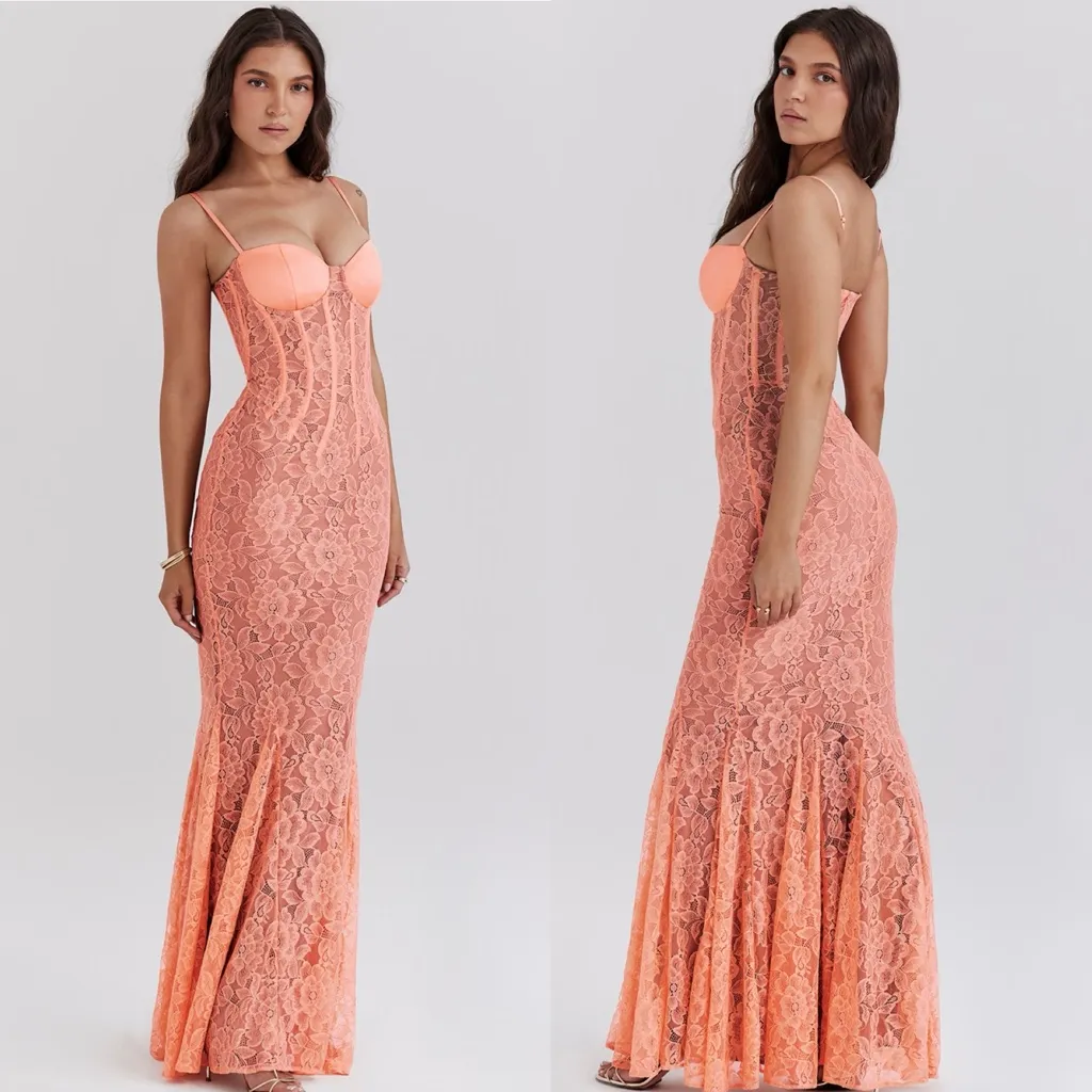 House of CB Cordelia Lace Corset Mermaid Gown XS plus cup NWOT‎ $329 - Image 5