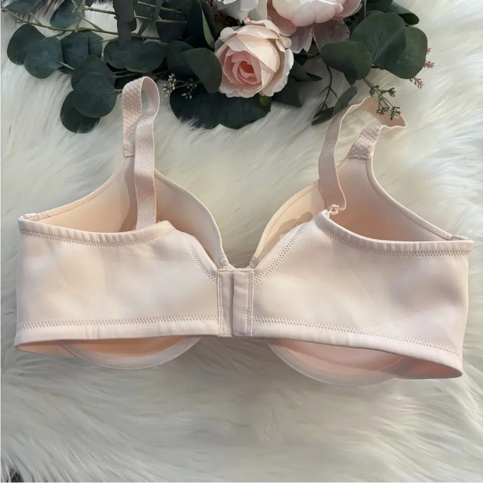 Vanity Fair Lace Trimmed Blush Underwire Full Coverage Size 38D - Image 2