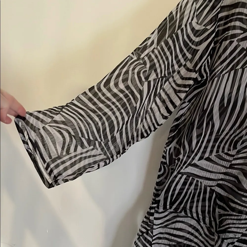 Zebra Print Long Sleeve Dress Size L - Image 9