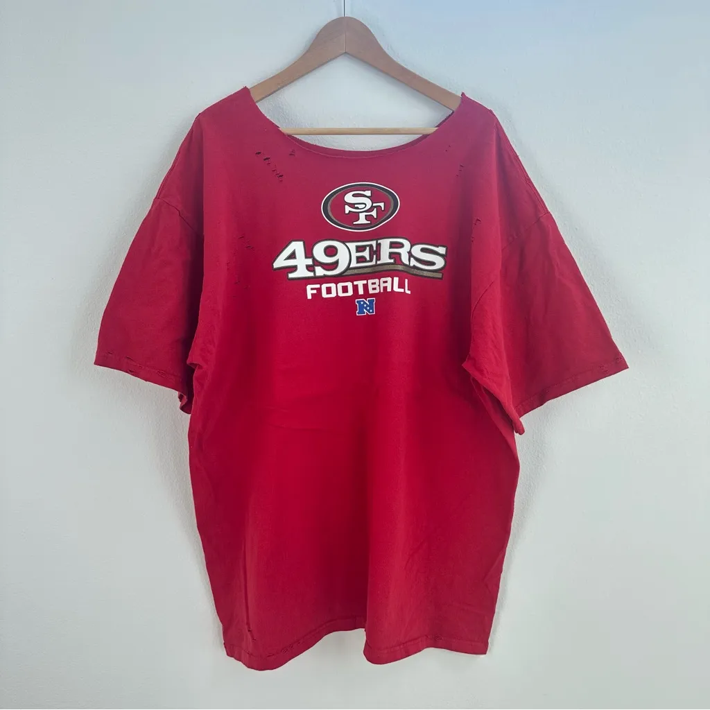 San Francisco 49ers off the shoulder T-Shirt - Image 4