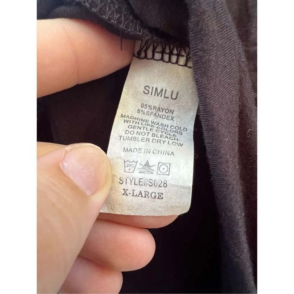 Simlu Black Woman’s Shirt With Open Back Size XL - Image 4