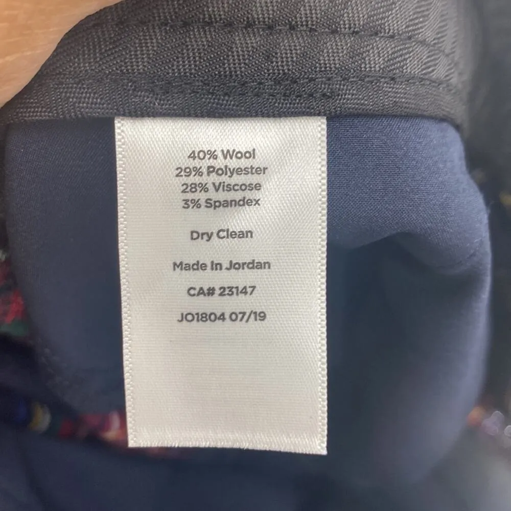 Talbots Hampshire Ankle red black plaid pants wool blend holiday classic preppy - Image 8