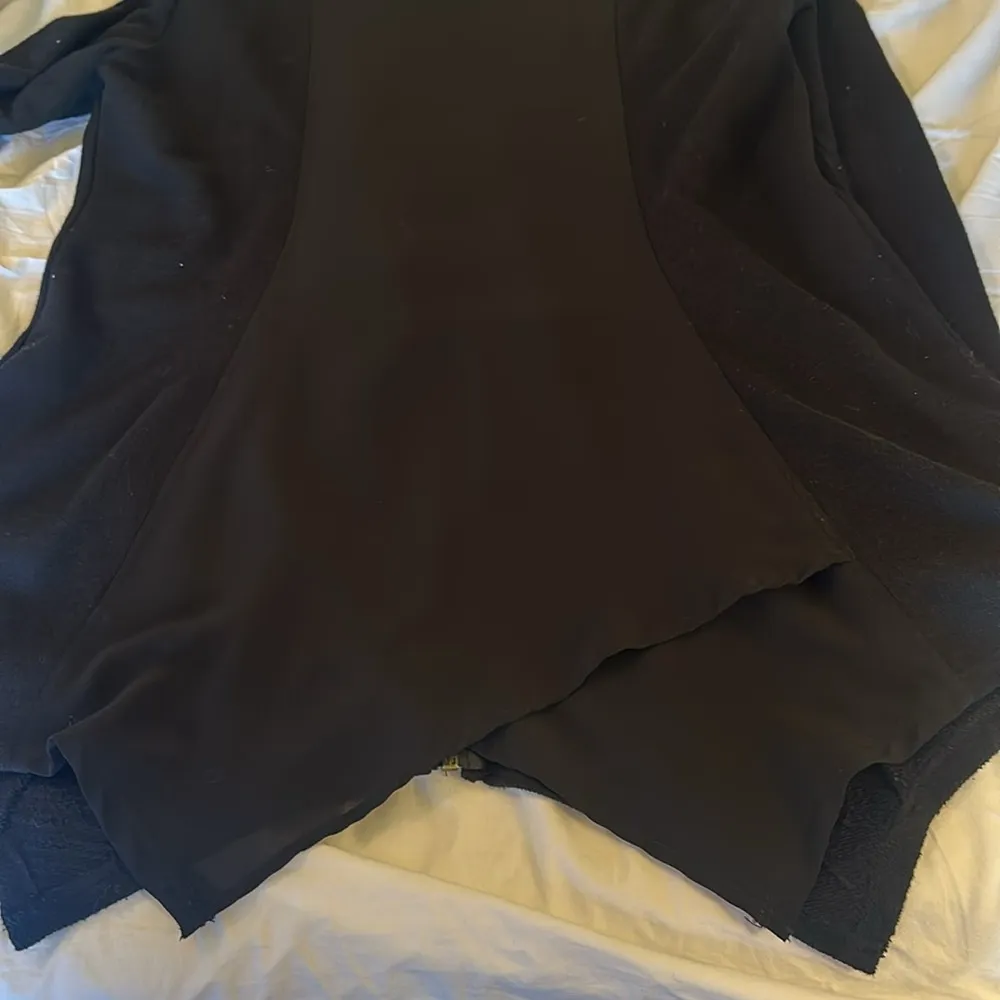 XCVI large zip front jacket panels pockets sheer panel in back L $185 - Image 7