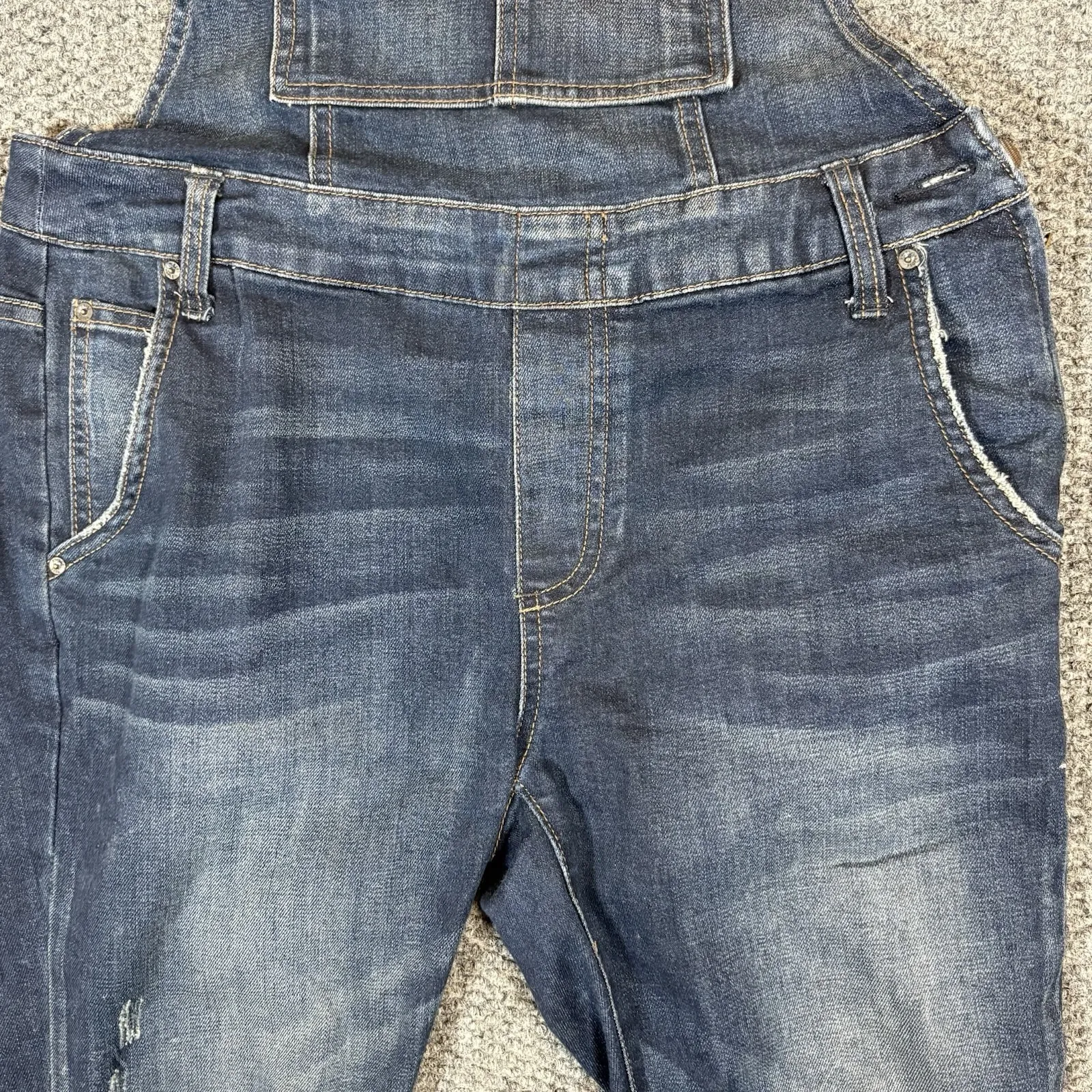 Free People Denim Overalls Women's Size 27 Blue Overall Jumpsuit - Image 6