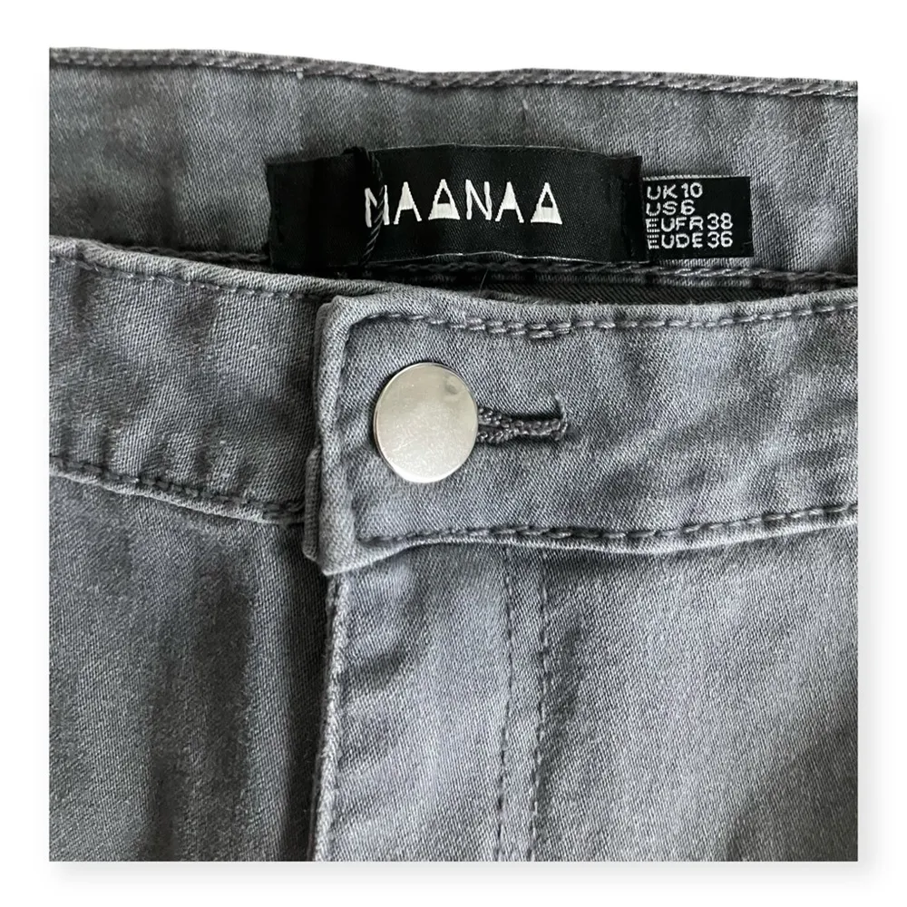 ASOS NaaNaa Womens high waisted skinny jeans in grey - Image 5