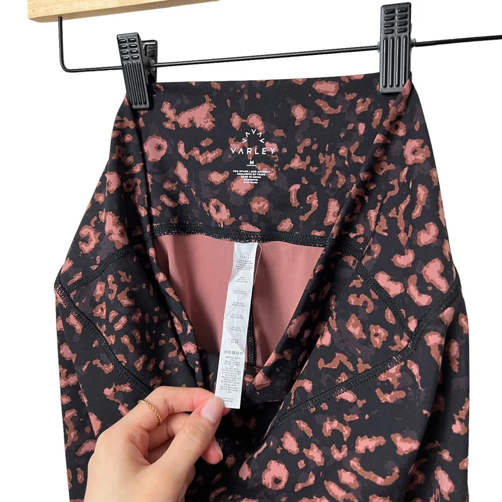 varley luna high rise 25" animal leopart print leggings red textured animal - Image 7